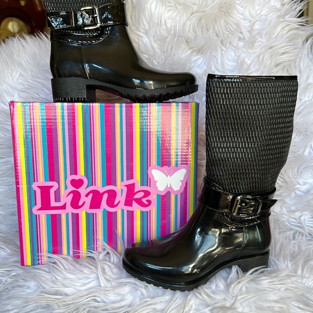 Girls Link Fatima Black Knee high Fashion Water/Snow boots